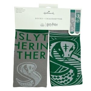 Wizarding World of Harry Potter x Hallmark Slytherin Crew Socks New